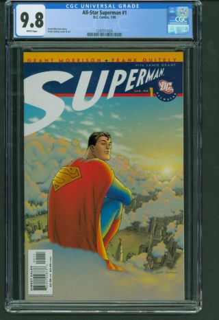 All Star Superman 1 Cgc 9.  8 White Pages Morrison Quietly Dc Comics 2006