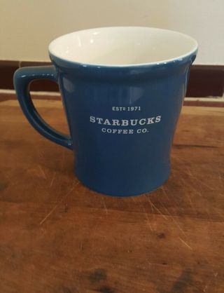 Starbucks Est 1971 Blue & White 2008 Mug 18oz