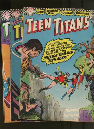 Teen Titans 2,  5,  6 (1966 Dc) 3 Books Nick Cardy Beast Boy Doom Patrol Speedy