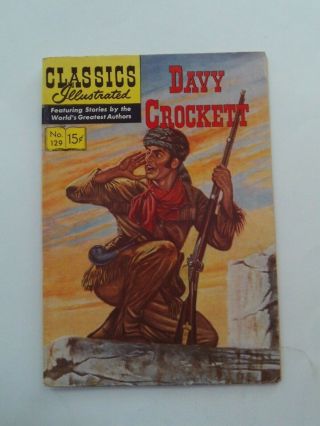 Classics Illustrated 129 - Davy Crockett - Hrn 129 Vg