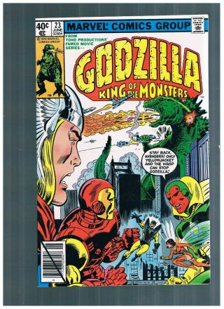 Marvel Godzilla King Of The Monsters 23 Vs.  The Avengers Wasp Trimpe Nm -