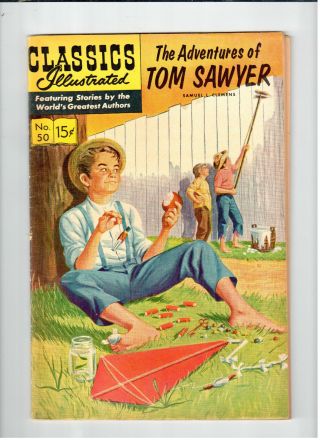 Classics Illustrated Adventures Of Tom Sawyer 50 Hr 167 Jan 1965 Vintage Comic