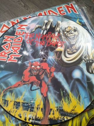 Iron Maiden - The Number Of The Beast - 1982 12 " Vinyl Picture Disc Emcp 3400