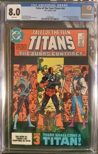 Tales Of The Teen Titans 44 Dc Comics,  Cgc Graded 8.  0 Vf 1st Nightwing.  Key