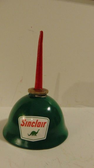 Sinclair Vintage Pump Oil Can Gasoline Station Gas Motor Car Brass Fittings Dino
