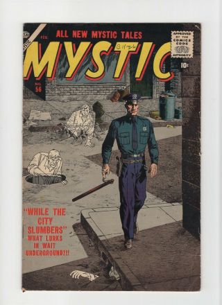 Mystic 56 Fn 6.  0 Vintage Marvel Atlas Comic Pre - Hero Horror Golden Age 10c