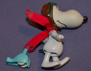Vintage 1968 Mattel Skediddler Snoopy as The Red Baron Walking Toy,  Others 2