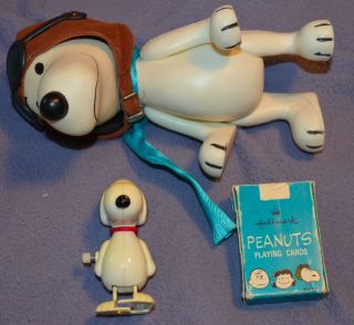 Vintage 1968 Mattel Skediddler Snoopy as The Red Baron Walking Toy,  Others 8