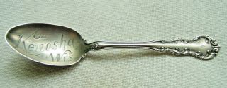 Wallace Sterling Silver Souvenir Spoon Kenosha Wis Old Atlanta Handle