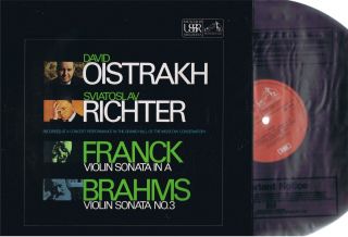 Emi Asd 2618 Uk Nm Oistrakh & Richter - Violin Sonatas Franck & Brahms