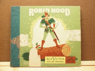 Robin Hood 1940s Rca Victor Youth Series Y609 78 Rpm Set 3 Records In Book