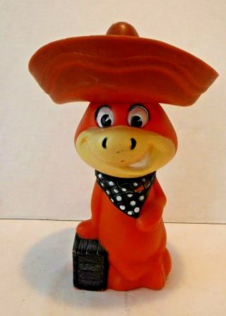 Vintage Hanna Barbera Baba Looey Cartoon Plastic Figural Bank Sombrero Retro