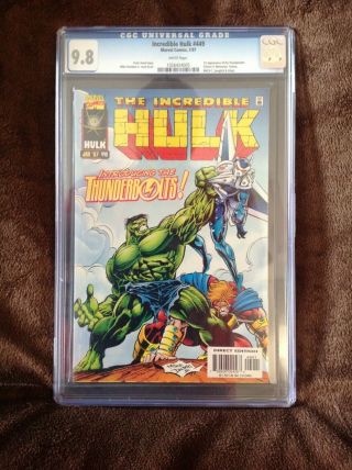 Cgc The Incredible Hulk 449 9.  8 White Pages First Thundebolts