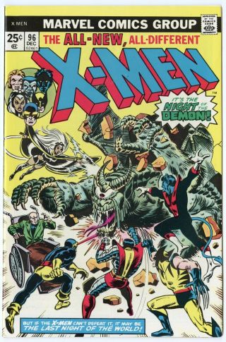 X - Men 96 Nm - 9.  2 Ow/white Pages Night Of The Demon Marvel 1975