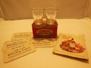 Vintage Calvert Whiskey Advertising Taste Test Kit
