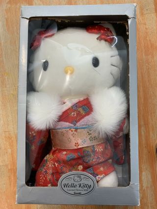 Authentic Hello Kitty Plush Doll Limited Edition 2002 Sanrio,  Kimono Dress