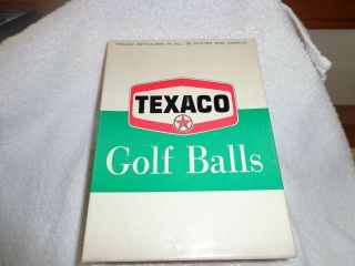 Vintage Texaco Golf Ball Box With Hexagonal Logo 1970 