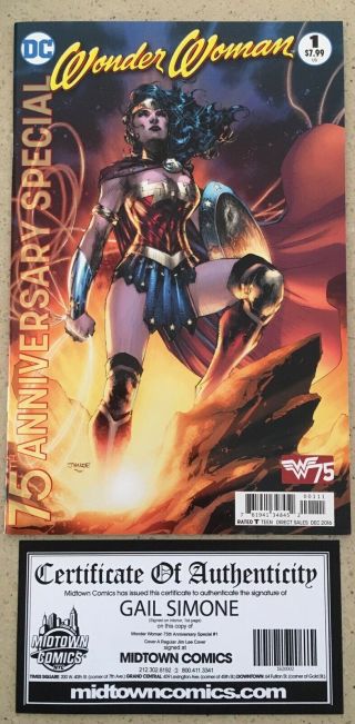 Wonder Woman 75th Anniversary Special 1 Signed By Gail Simone Midtown Dc