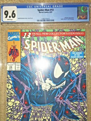 Spiderman 13 - Cgc 9.  6 Nm Todd Mcfarlane Black Venom - Stan Lee,  Slab.