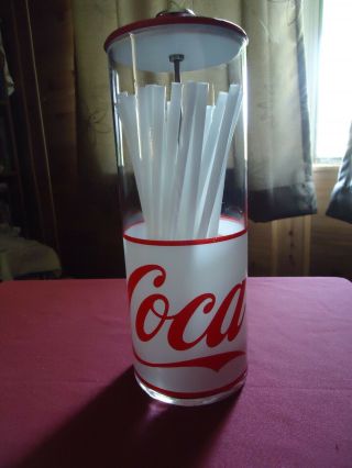 Coca - Cola Straw Holder/dispenser