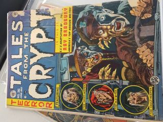 Tales From The Crypt 36 Aug - Sept 1953 Ec Golden Age Gd/gd,  Comic Book Bradbury