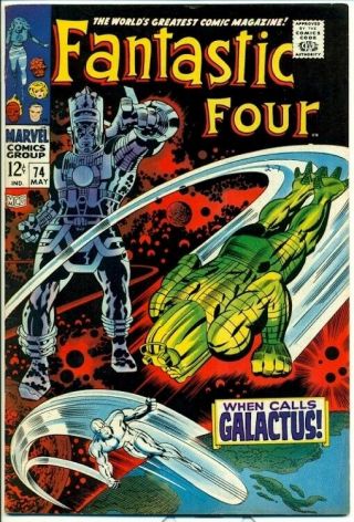 Fantastic Four 74 Vf/8.  0 - Galactus,  The Silver Surfer,  And More