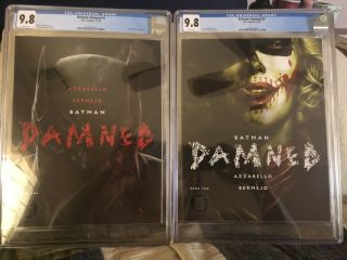Batman Damned 1 & 2 Both 1st Print Both Cgc 9.  8 Fresh Slabs