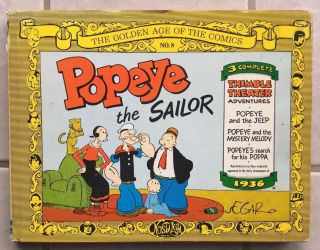 Popeye The Sailor 1936 Thimble Theatre Adventures W/olive Oyl,  Wimpy & Swee 