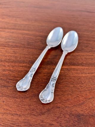 (2) Gorham Co.  Sterling Silver Demitasse Spoons: Chantilly No Monograms