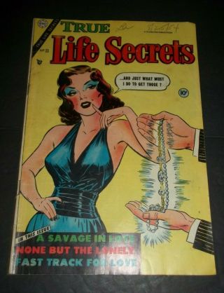 True Life Secrets 23 Classic Innuendo Cover Great Ga Comic Key - Charlton