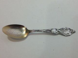 Sterling Silver Souvenir Spoon Full Figure Indian Los Angeles California