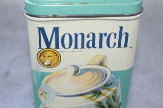 Antique Vintage Monarch Lion Green Tea Metal Tin Metal Can Sign 5