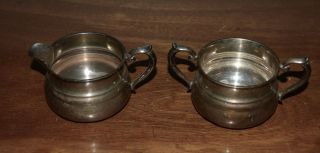 Gorham Sterling Silver Cream Pitcher & Two Handled Sugar Bowl
