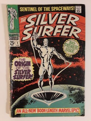 Silver Surfer 1 (g/vg 3.  0) 1968 Detailed Origin Story By John Buscema