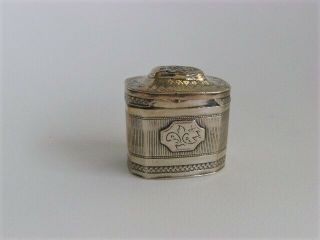Antique Dutch Sterling Silver 19th Century (1882) Pepermint Box
