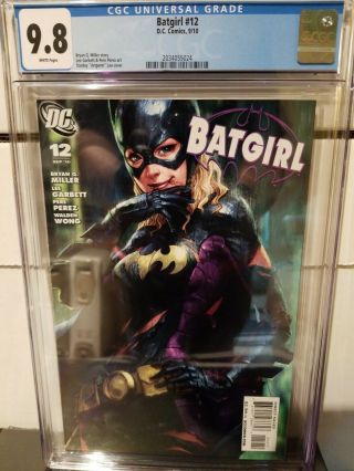 Batgirl 12 D.  C.  Comics 9/10 Cover Art By Stanley Lau Artgerm Cgc Graded 9.  8
