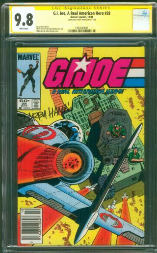 G.  I.  Joe 28 Cgc Ss 9.  8 Larry Hama Signed Mike Zeck Art 10/1984 White Pages