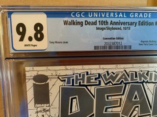 Walking Dead 10th Anniversary Edition 1 CGC 9.  8 NYCC 2013 Sketch Cover 2