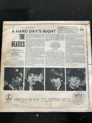 The Beatles A Hard Days Night Stereo Vinyl LP 2