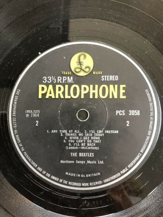 The Beatles A Hard Days Night Stereo Vinyl LP 4