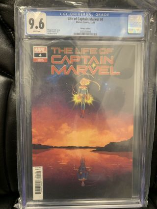 Life Of Captain Marvel 4 1:25 Jen Bartel Variant Cgc 9.  6 White Pages