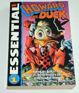 Howard The Duck Essential Vol 1 Marvel Comic Graphic Novel Tpb 1st Kiss Aucoin