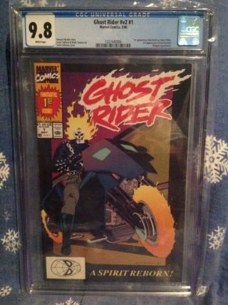 Ghost Rider V2 1 Cgc 9.  8 White Pages