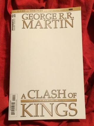 Game Of Thrones A Clash Of Kings Rare Blank Sketch Variant George R.  R.  Martin Nm