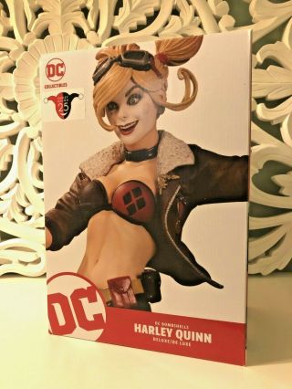 Dc Comics Collectibles Bombshells Deluxe Harley Quinn Statue Ant Lucia 14”