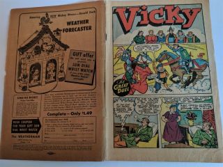 VICKY COMICS No.  5 1949 Ace Magazines Teen Comic Book 3.  0 DOTTY Good Girl Art 3
