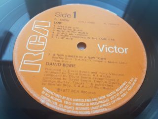 DAVID BOWIE low VINYL LP - UK 1977 / POP / ROCK / 70 ' s / ENO / VERY GOOD, 7
