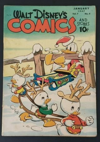 1947 Jan.  No.  4 Walt Disneys Comics & Stories Donald Duck 10 Cents Rare