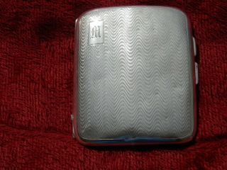 Solid Silver Art Deco Cushion Cigarette Case Hallmarked Birmingham 1929
