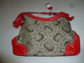 BETTY BOOP PURSE HANDBAG FAUX LEATHER RED WOMANS SHOULDER 3